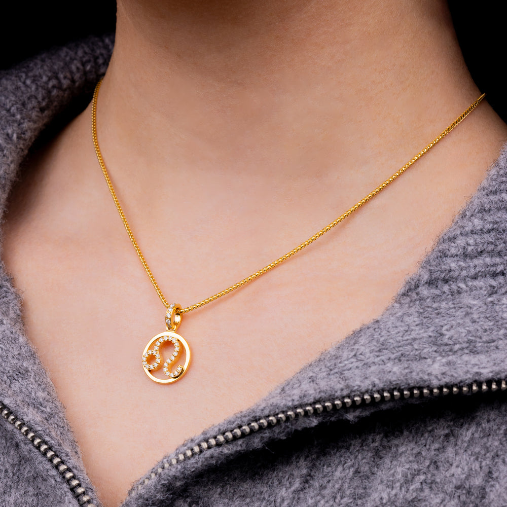 Nano Zodiac Necklace: Leo (14K YELLOW GOLD) - IF & Co. Custom Jewelers