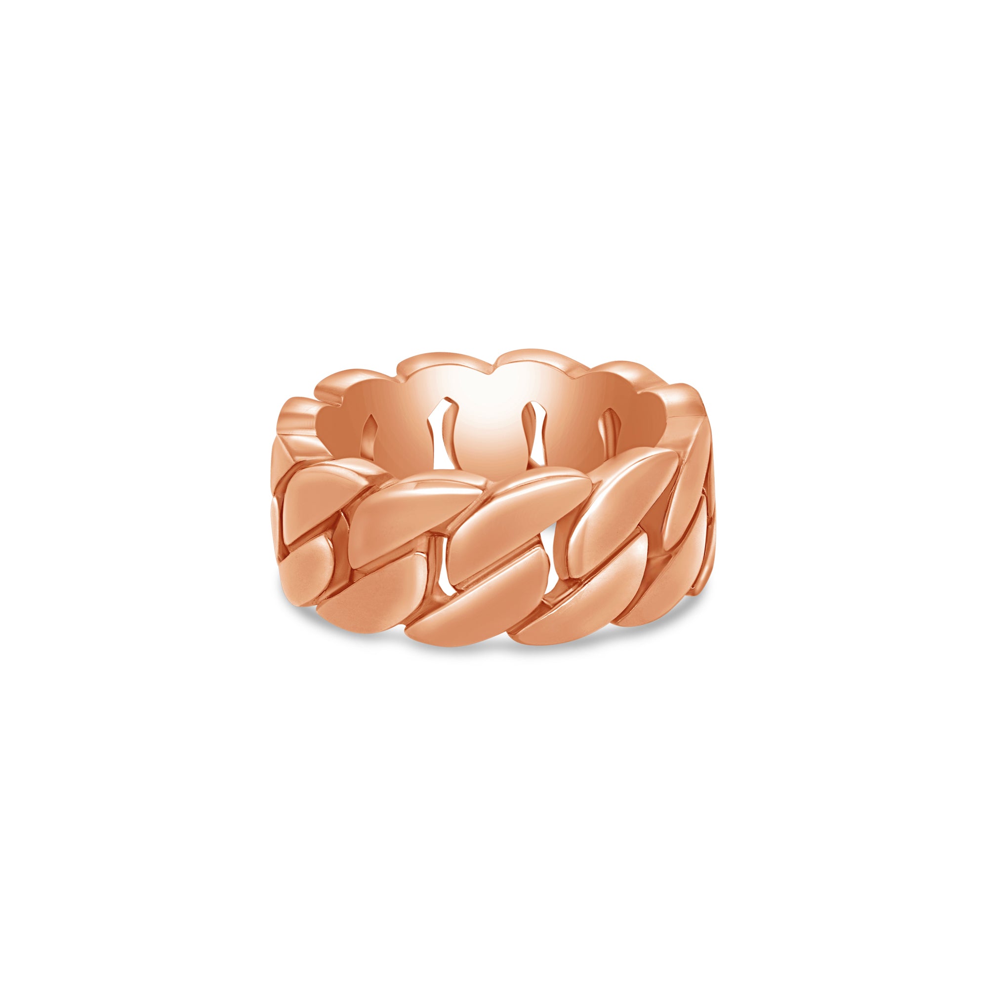 Baby Gold Cuban Link Ring (9mm)