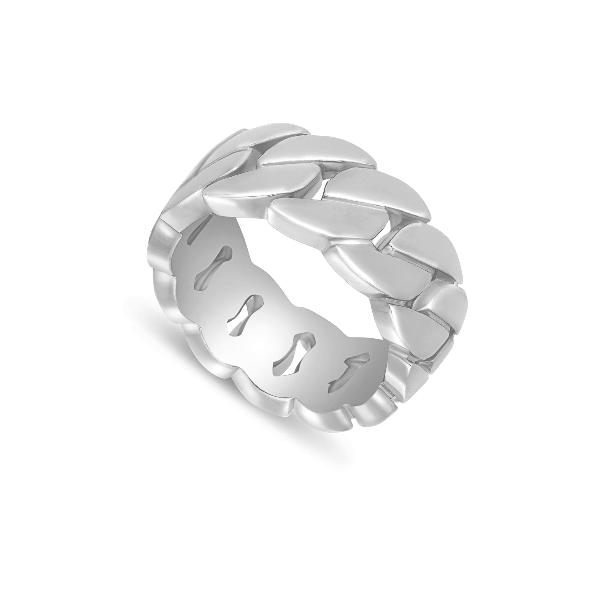 Baby Gold Cuban Link Ring (9mm)