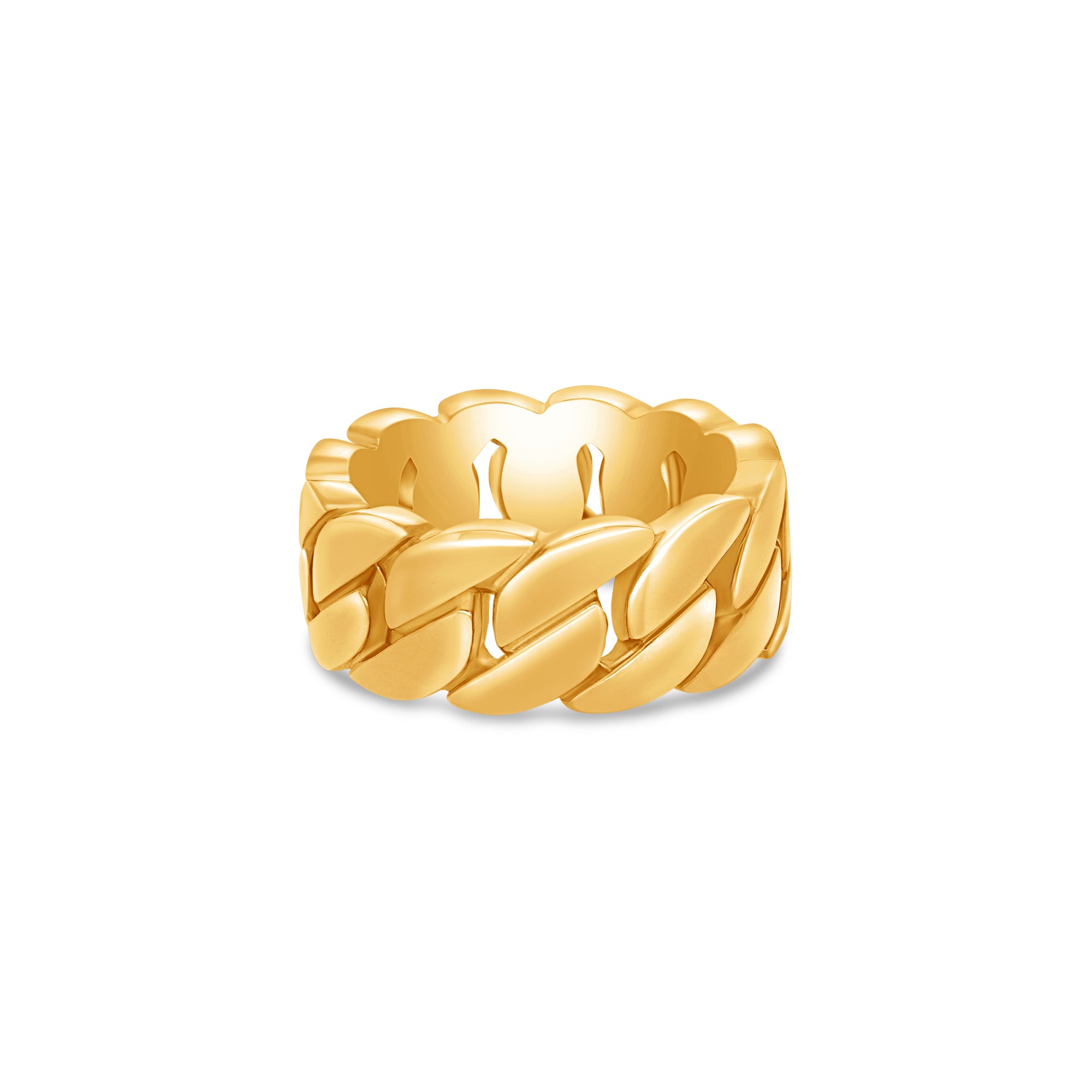 Baby Gold Cuban Link Ring (9mm)