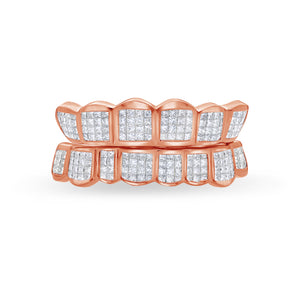 Fully Iced Princess Cut Diamond Grill (Invisible-Set)