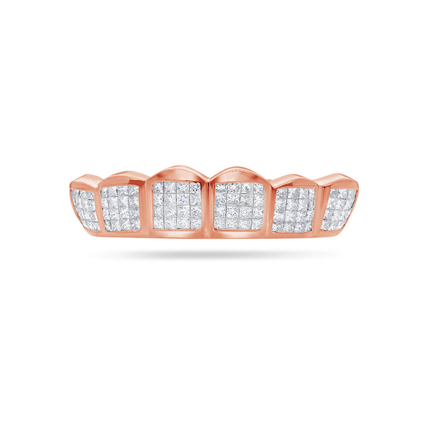 Fully Iced Princess Cut Diamond Grill (Invisible-Set)