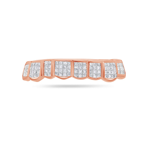 Fully Iced Princess Cut Diamond Grill (Invisible-Set)
