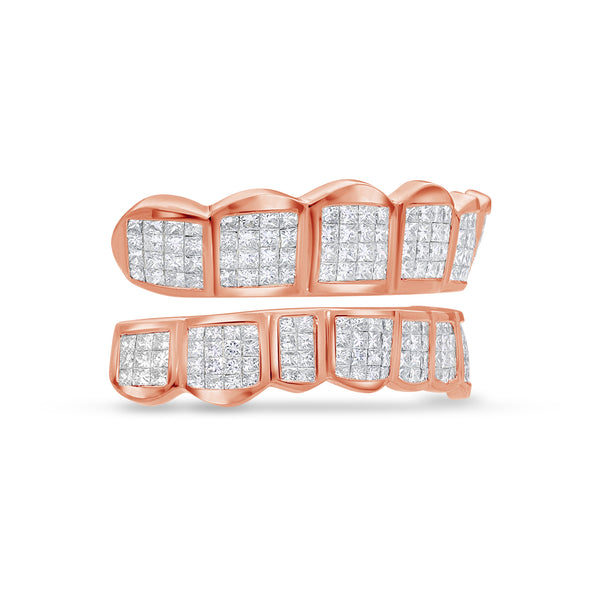 Fully Iced Princess Cut Diamond Grill (Invisible-Set)