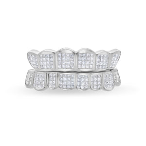 Fully Iced Princess Cut Diamond Grill (Invisible-Set)