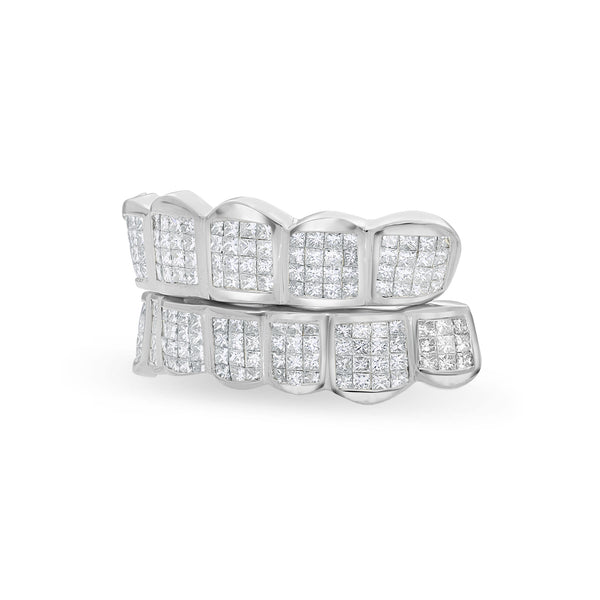 Fully Iced Princess Cut Diamond Grill (Invisible-Set)
