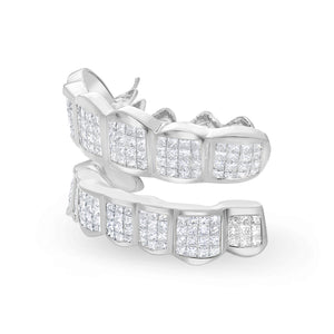 Fully Iced Princess Cut Diamond Grill (Invisible-Set)