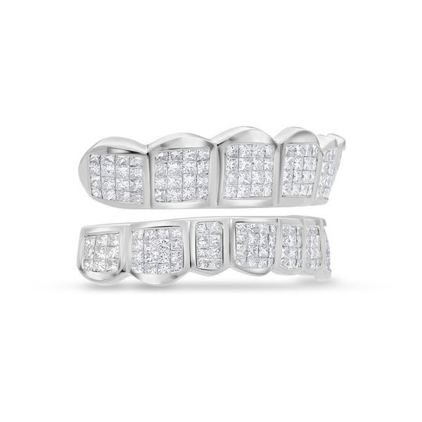 Fully Iced Princess Cut Diamond Grill (Invisible-Set)