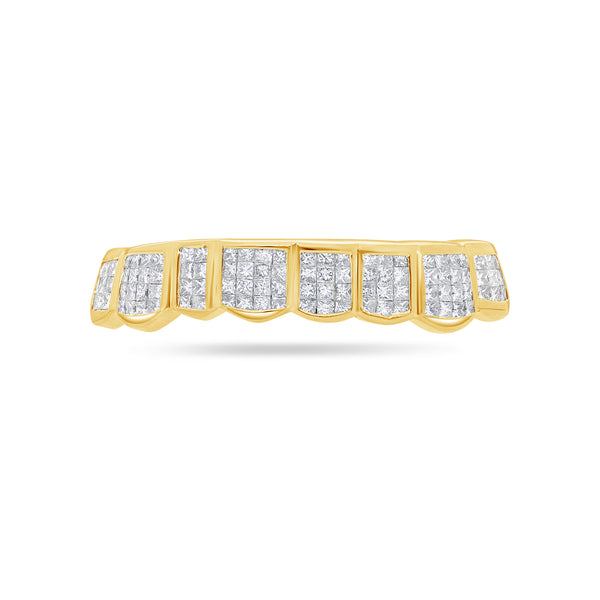 Fully Iced Princess Cut Diamond Grill (Invisible-Set)