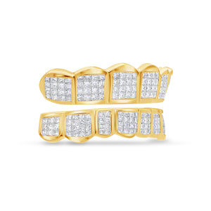 Fully Iced Princess Cut Diamond Grill (Invisible-Set)