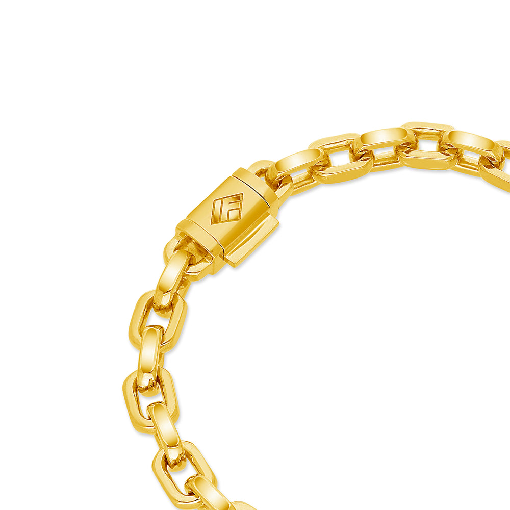 Gold Odin Link Bracelet (6mm)