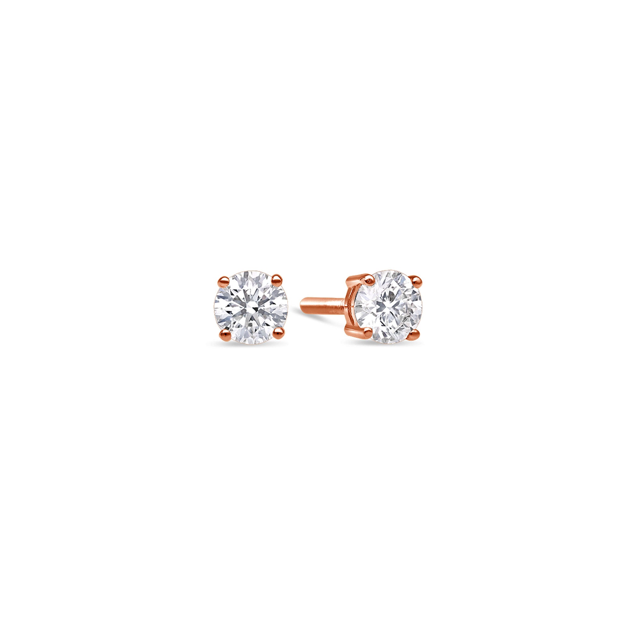 Solitaire Diamond Stud Earrings (GIA, 0.70 Carat Total, Round)