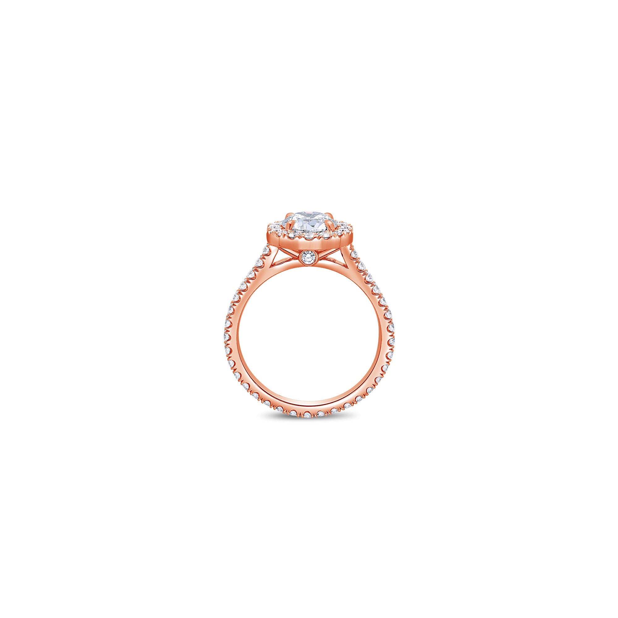 Elle Halo Engagement Ring (GIA Round 1.00ct)