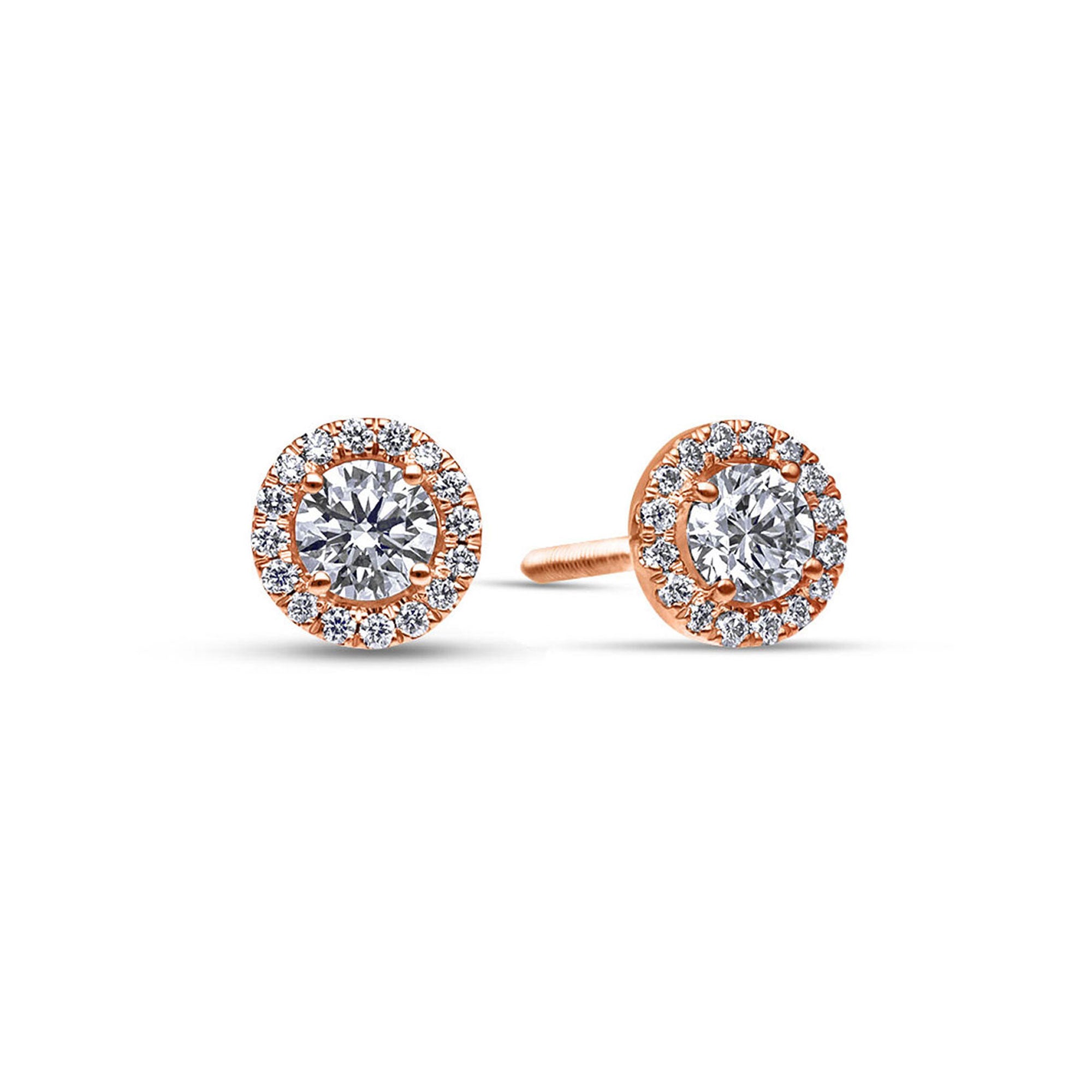 Elle Diamond Stud Earrings (GIA Round, 1.20 Carat Total)