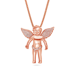 Baby Cherub Angel (Open Wings, Partially Iced)