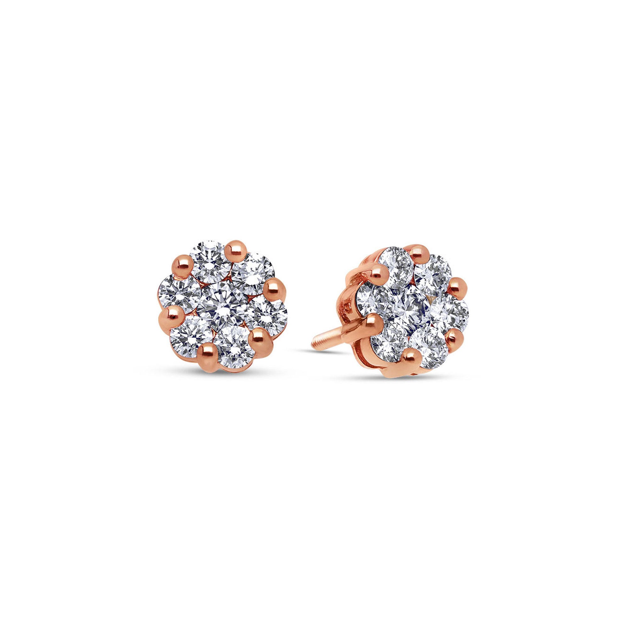 Micro Dax Diamond Cluster Earrings