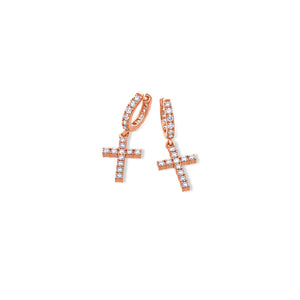 Pico Harvey Cross Hoop Earrings