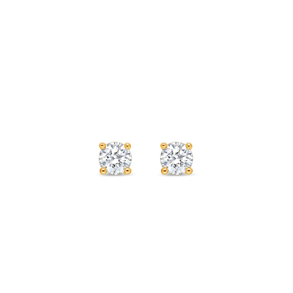 Solitaire Diamond Stud Earrings (0.50 Carat Total, Round)