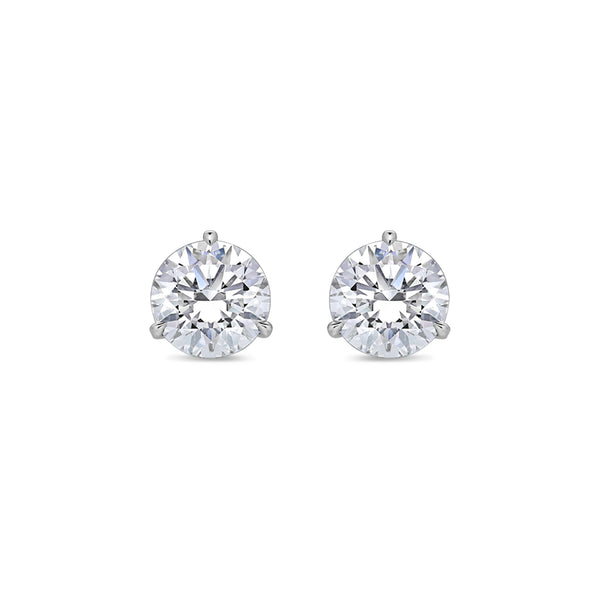 Solitaire Diamond Stud Earrings - (GIA, 4.00 Carat Total, Round)