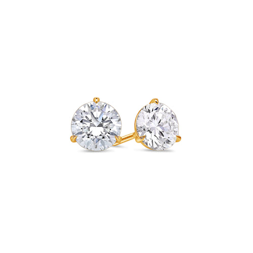 Solitaire Diamond Stud Earrings - (GIA, 4.00 Carat Total, Round)
