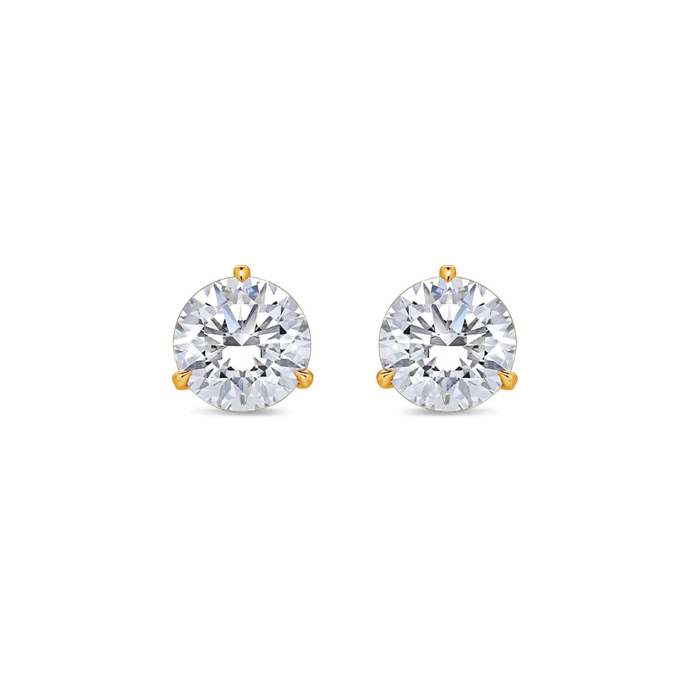 Solitaire Diamond Stud Earrings - (GIA, 4.00 Carat Total, Round)