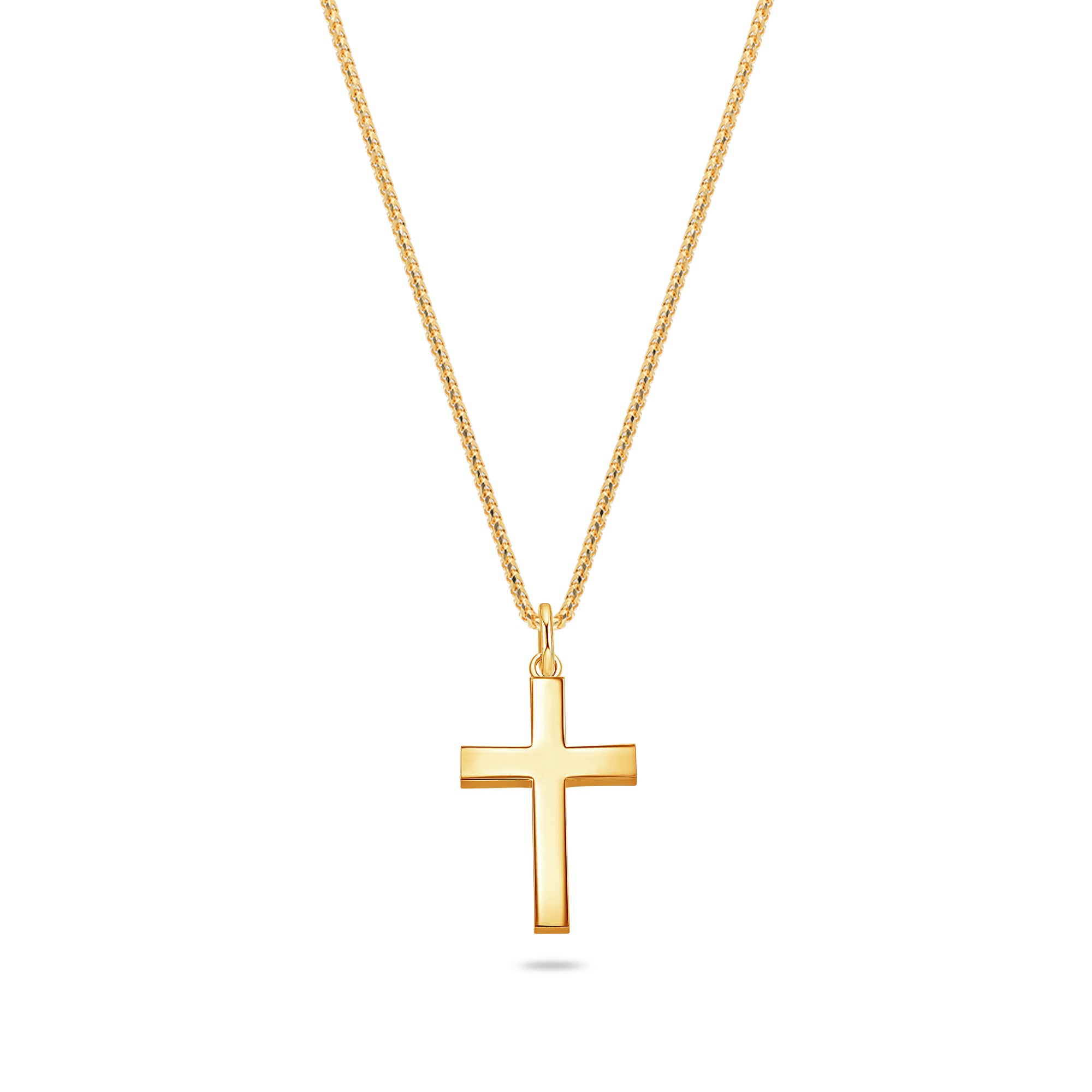 Simple Gold Cross Necklace Micro Tori Cross IF - Main Image