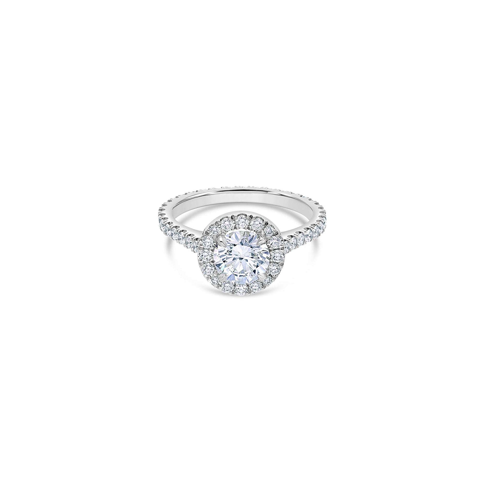 Elle Halo Engagement Ring (GIA Round 1.00ct)