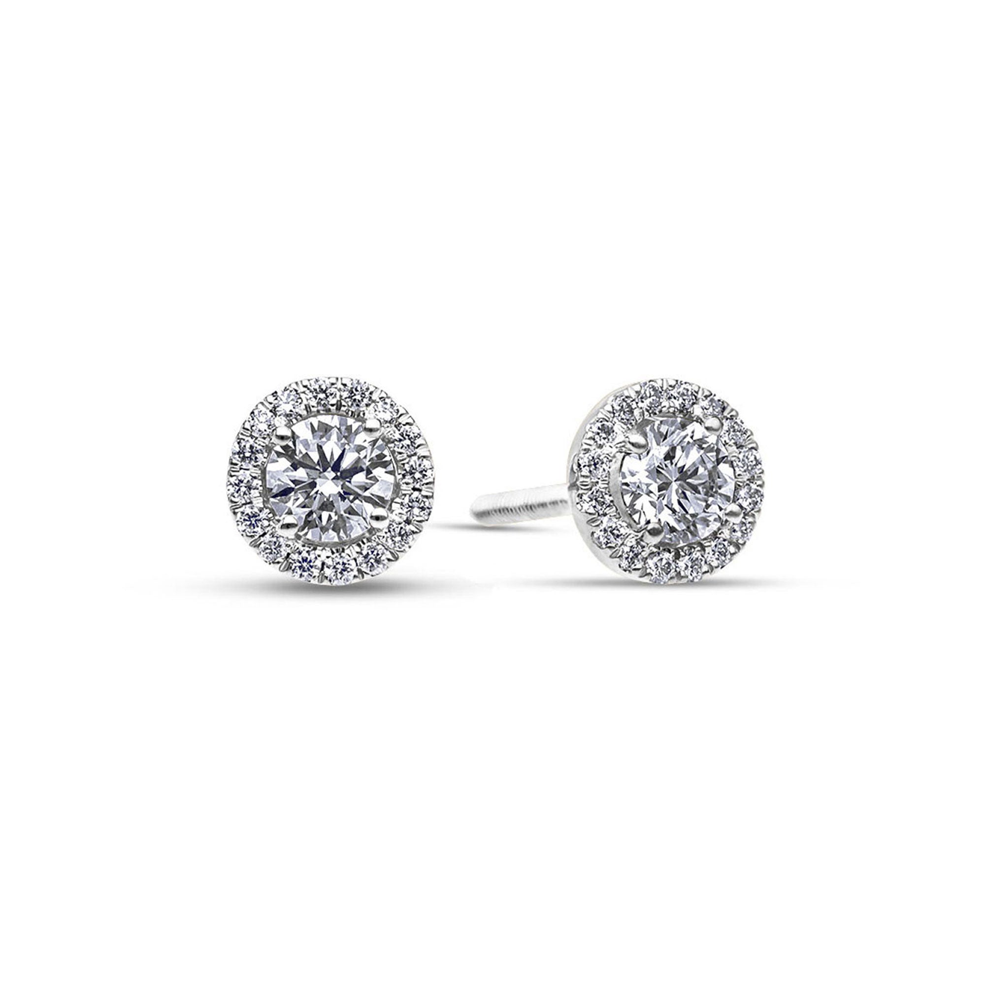 Elle Diamond Stud Earrings (GIA Round, 1.20 Carat Total)