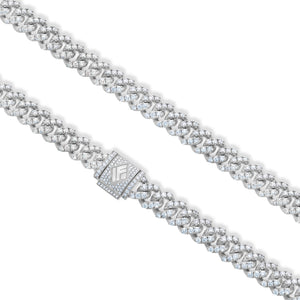 Diamond Cuban Link Chain (9mm, Prong Set)