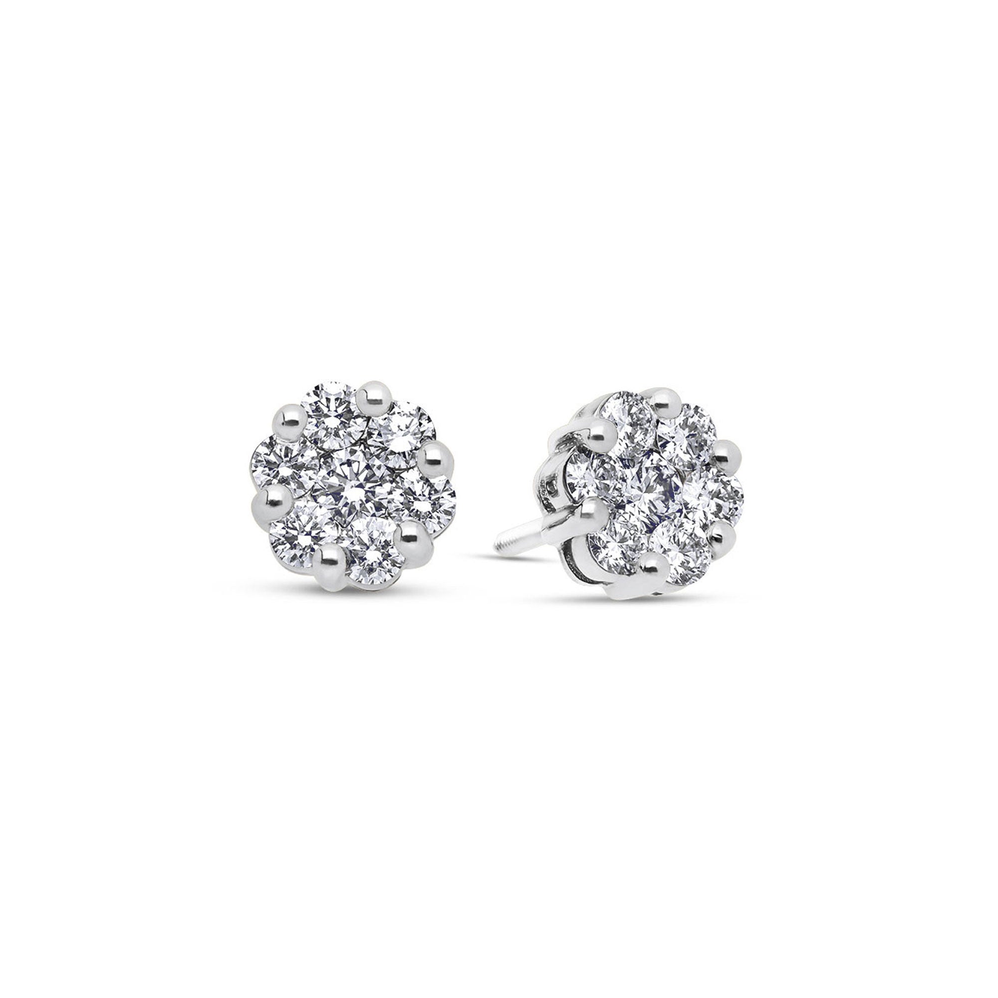 Micro Dax Diamond Cluster Earrings