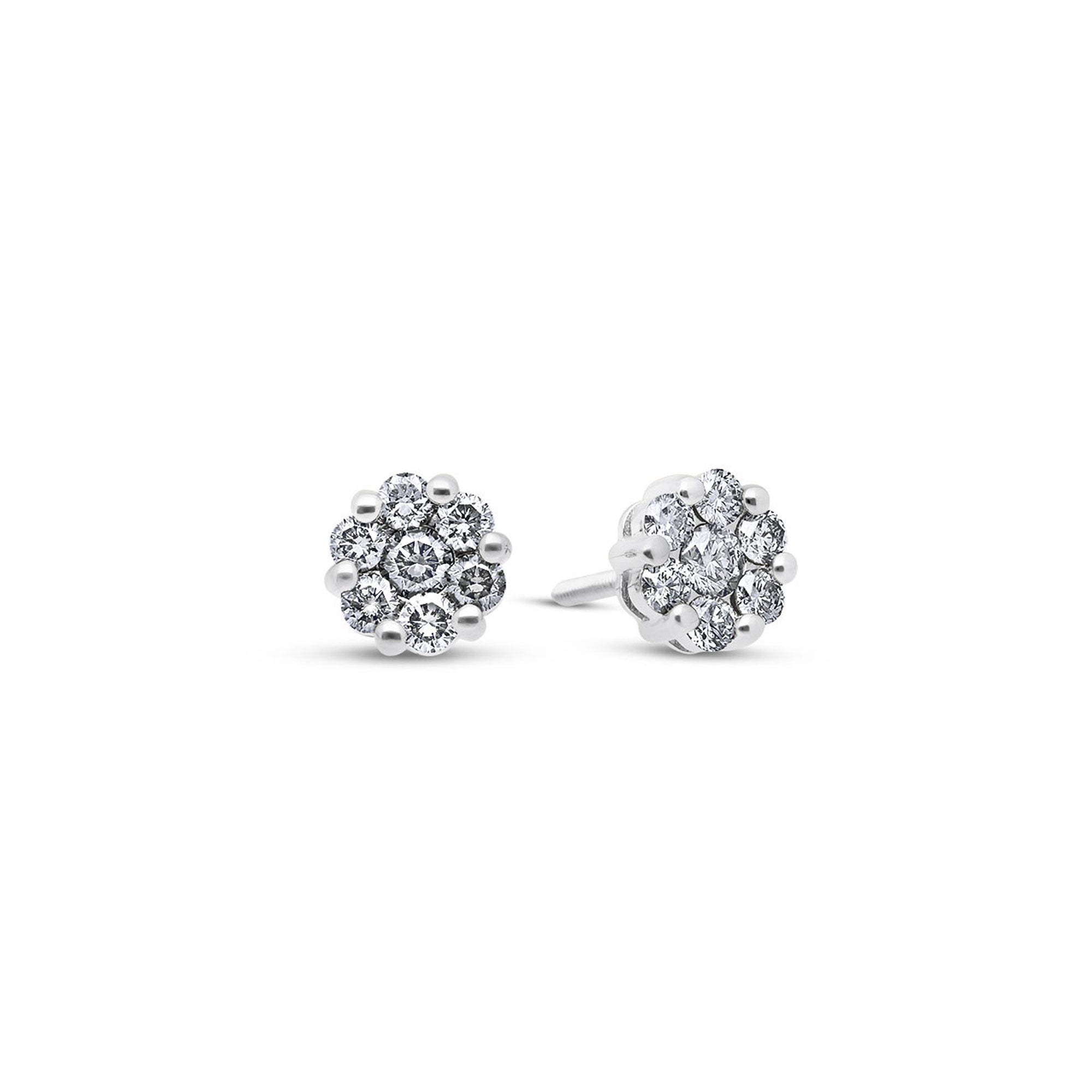 Nano Dax Diamond Cluster Earrings