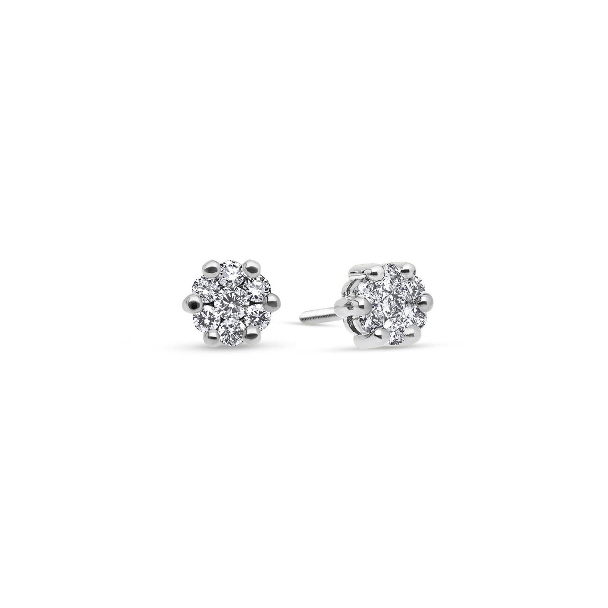 Pico Dax Diamond Cluster Earrings