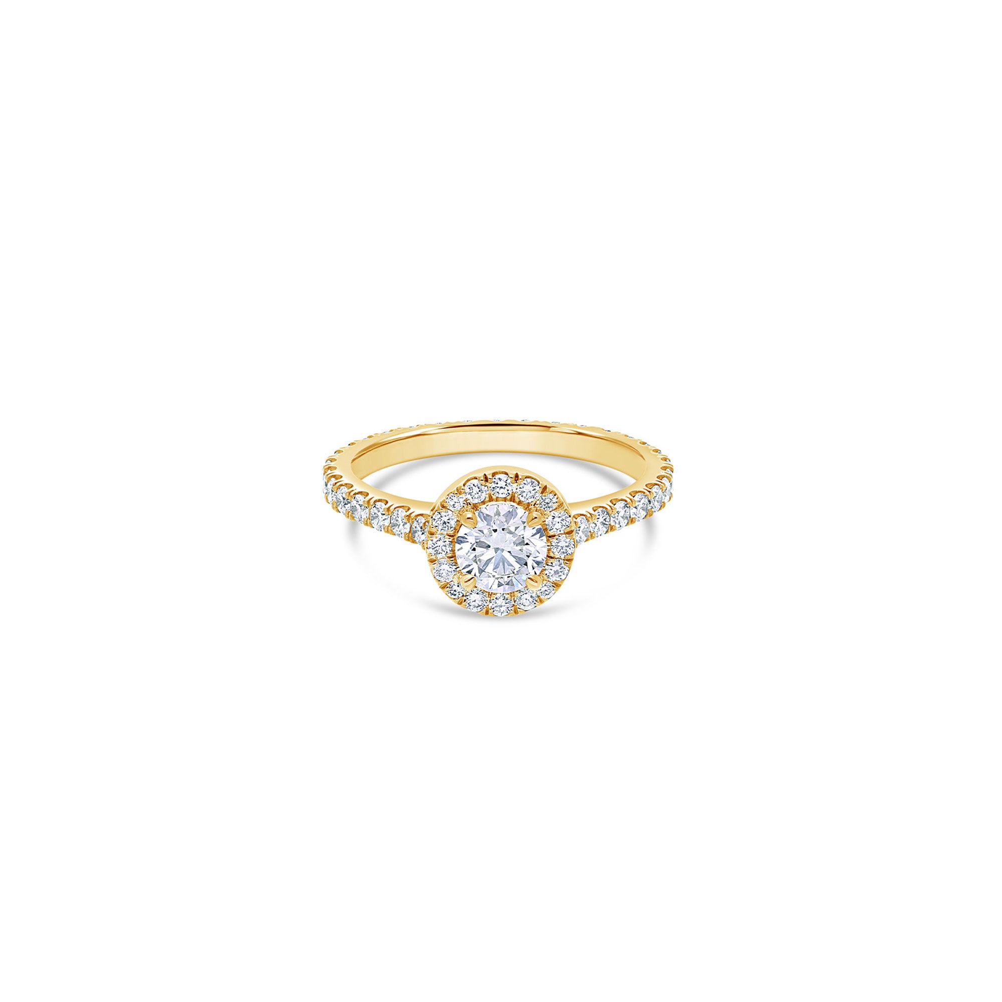 Elle Halo Engagement Ring (GIA Round 0.50ct)