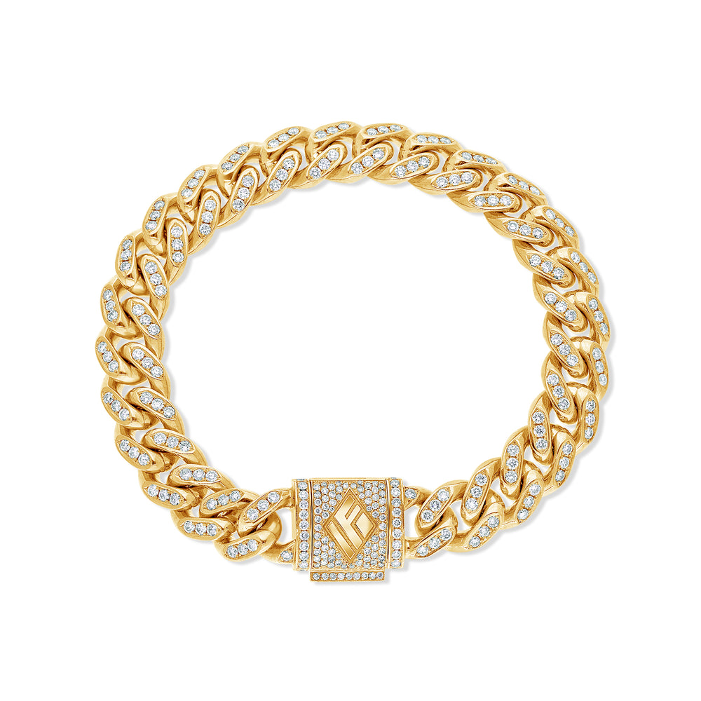 Diamond Cuban Link Bracelet (10mm, Bustdown)