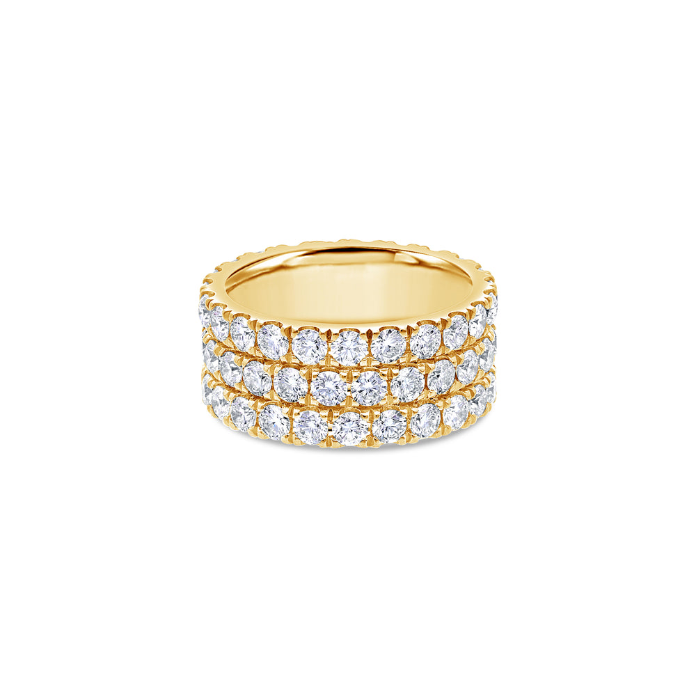 Micro Elle Eternity Ring (3-Row)