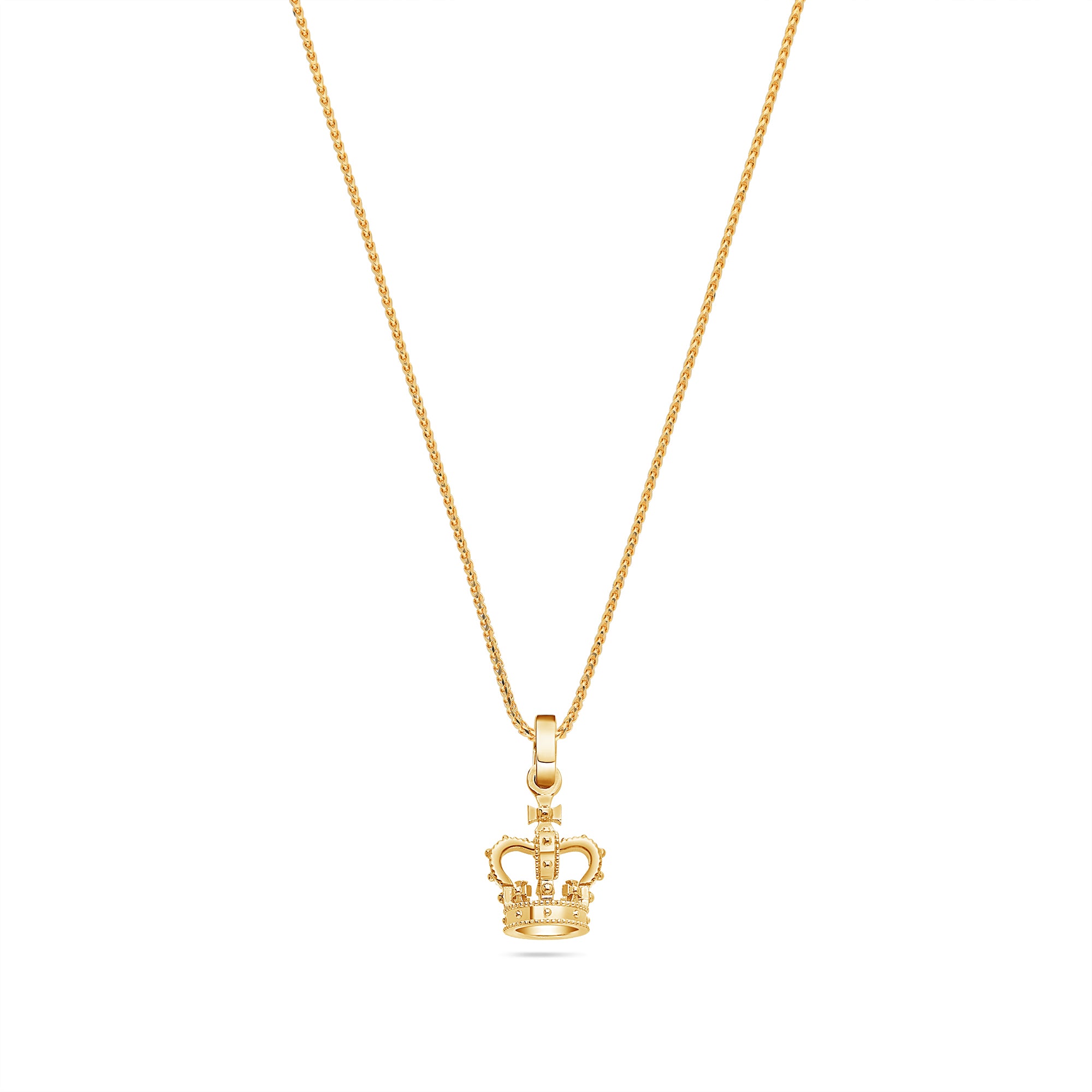 Gold Crown Necklace Nano King's Crown Pendant IF