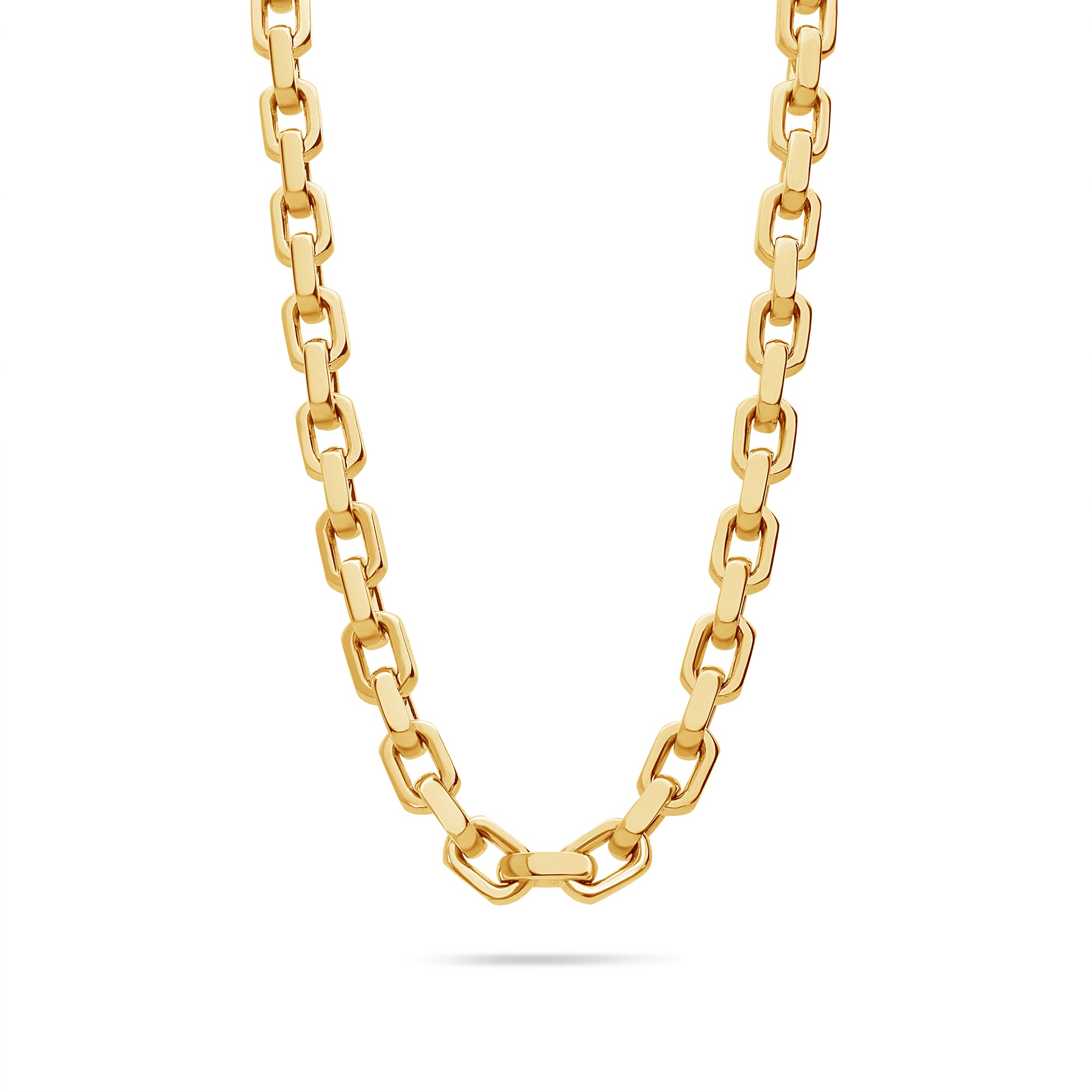 Gold Odin Link Chain (7mm) - If & Co. 18K White Gold / 26 inch