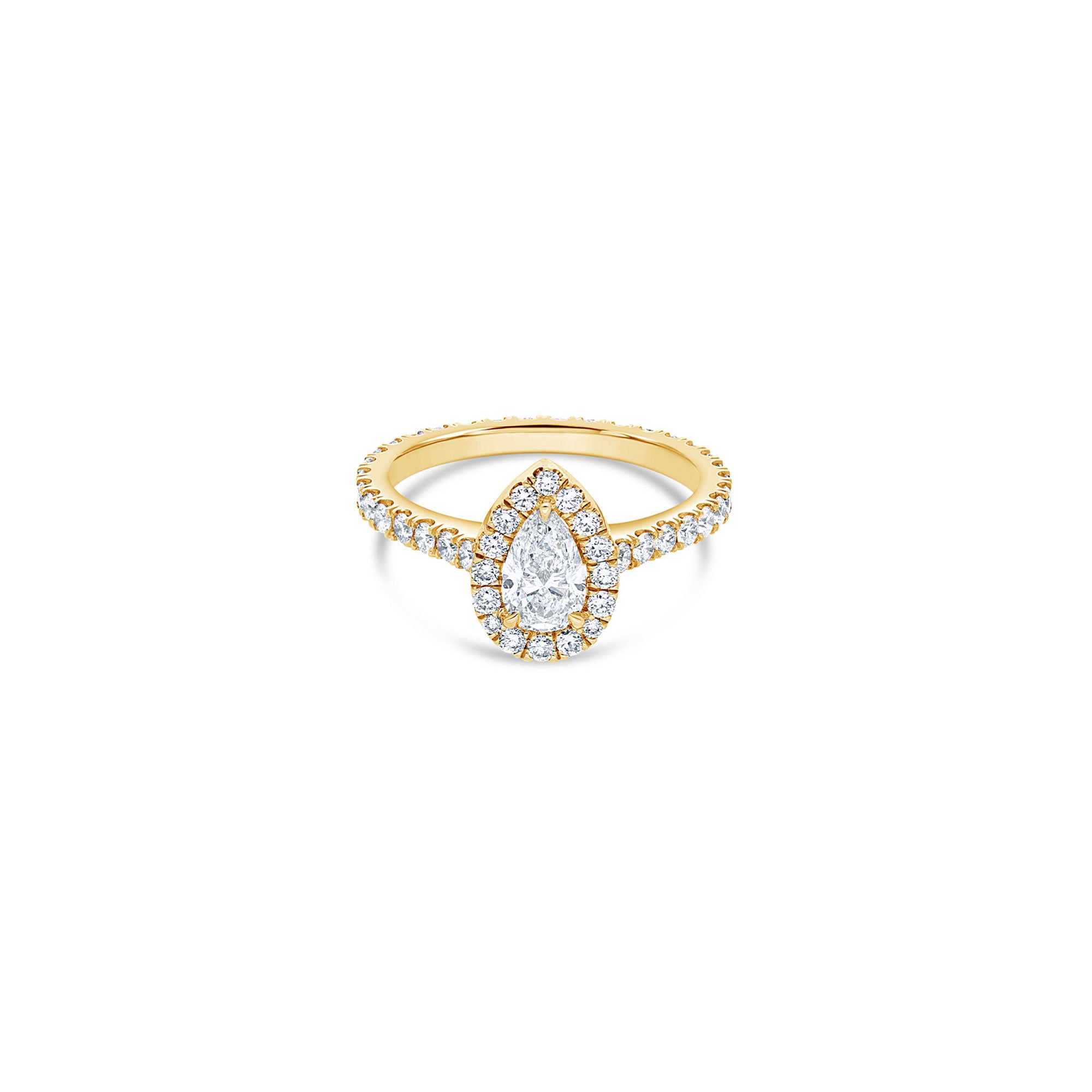 Elle Halo Engagement Ring (GIA Pear, 0.50ct)