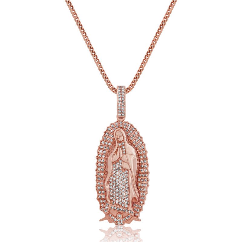 Pendants - Baby Lady of Guadalupe Piece (Fully Iced) - ifandco.com