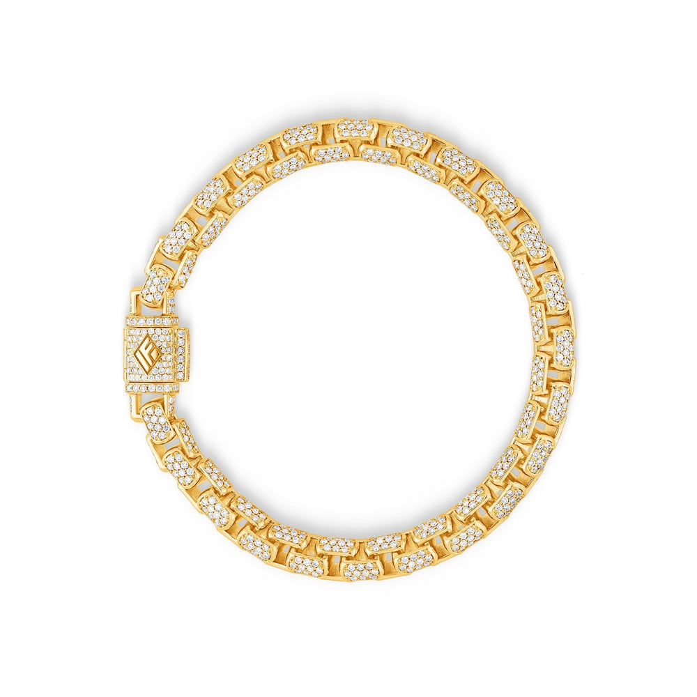Bracelets - Diamond Moon Link Bracelet (6.5mm) - ifandco.com