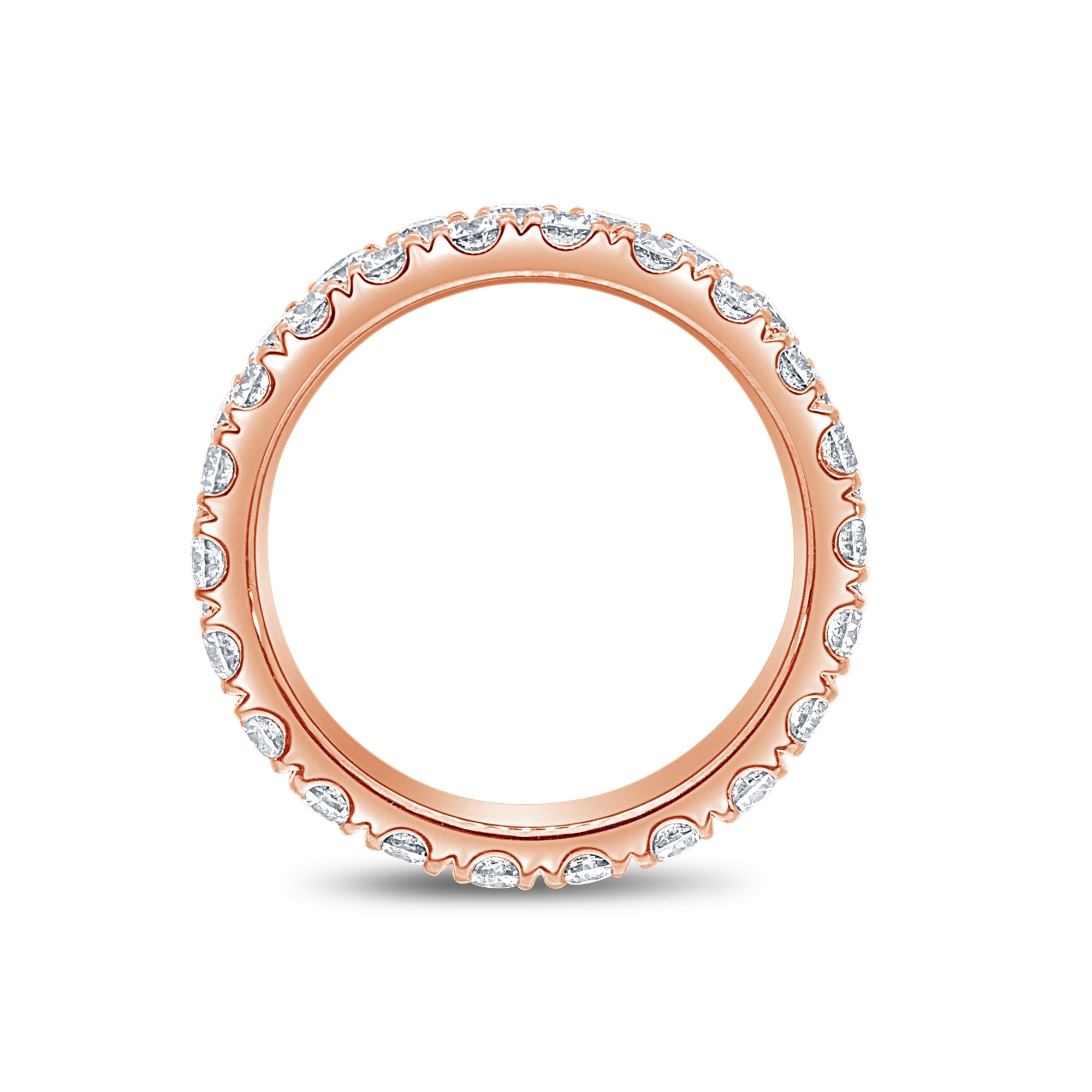 Baby Elle Eternity Ring (2-Row) (18K ROSE GOLD) - IF & Co. Custom Jewelers