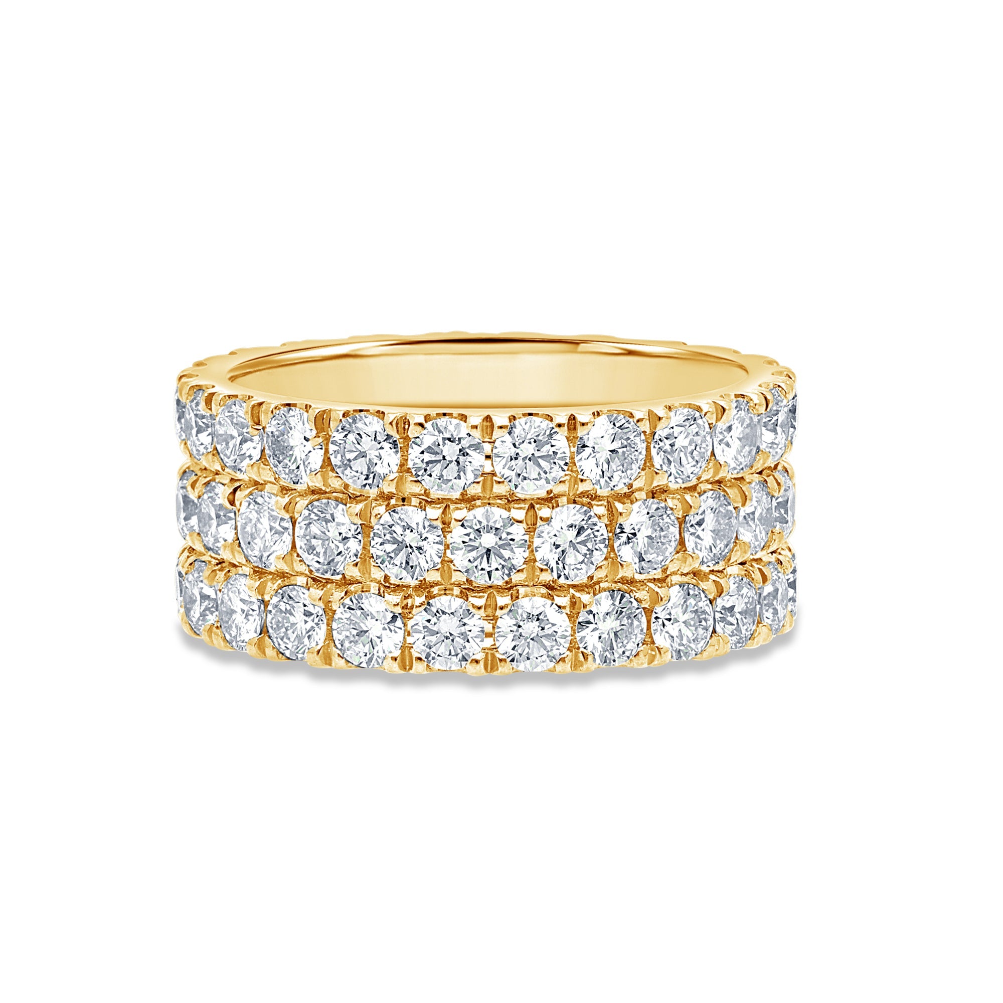 Baby Elle Eternity Ring (3-Row) (18K YELLOW GOLD) - IF & Co. Custom Jewelers