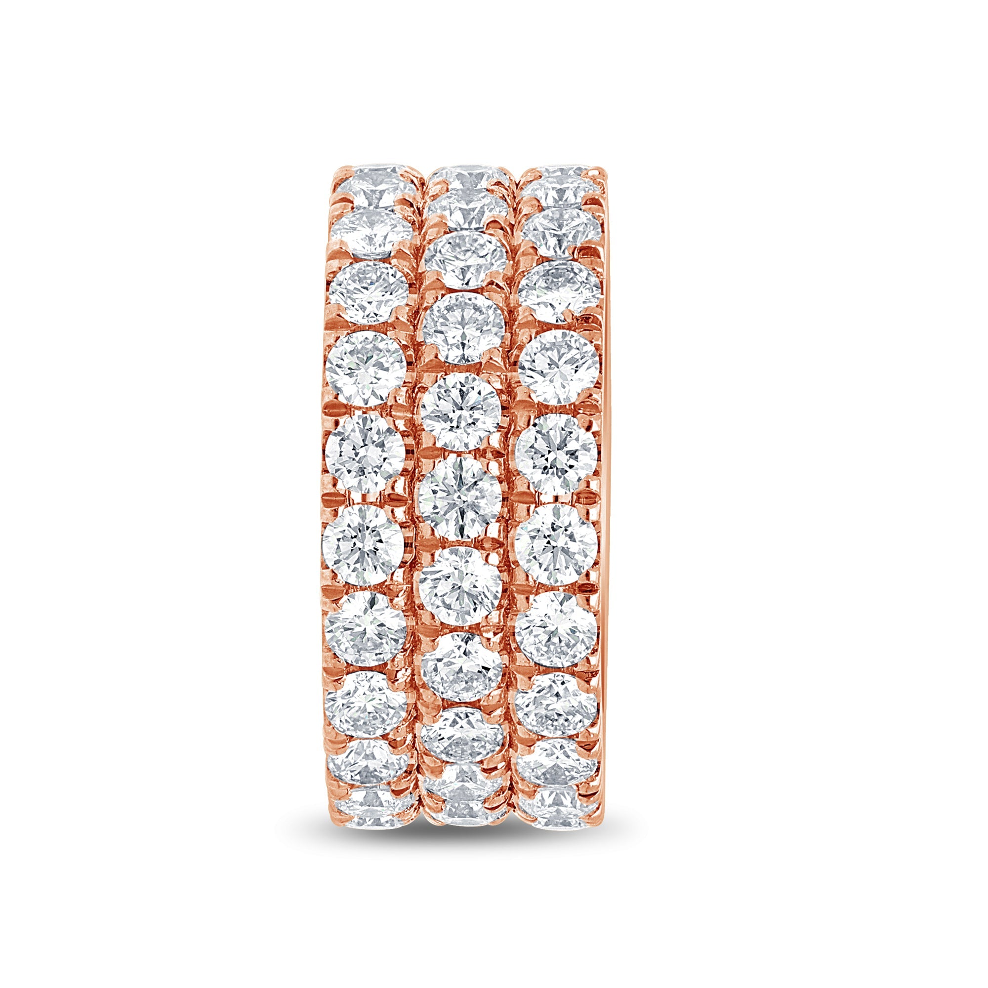 Baby Elle Eternity Ring (3-Row) (18K ROSE GOLD) - IF & Co. Custom Jewelers