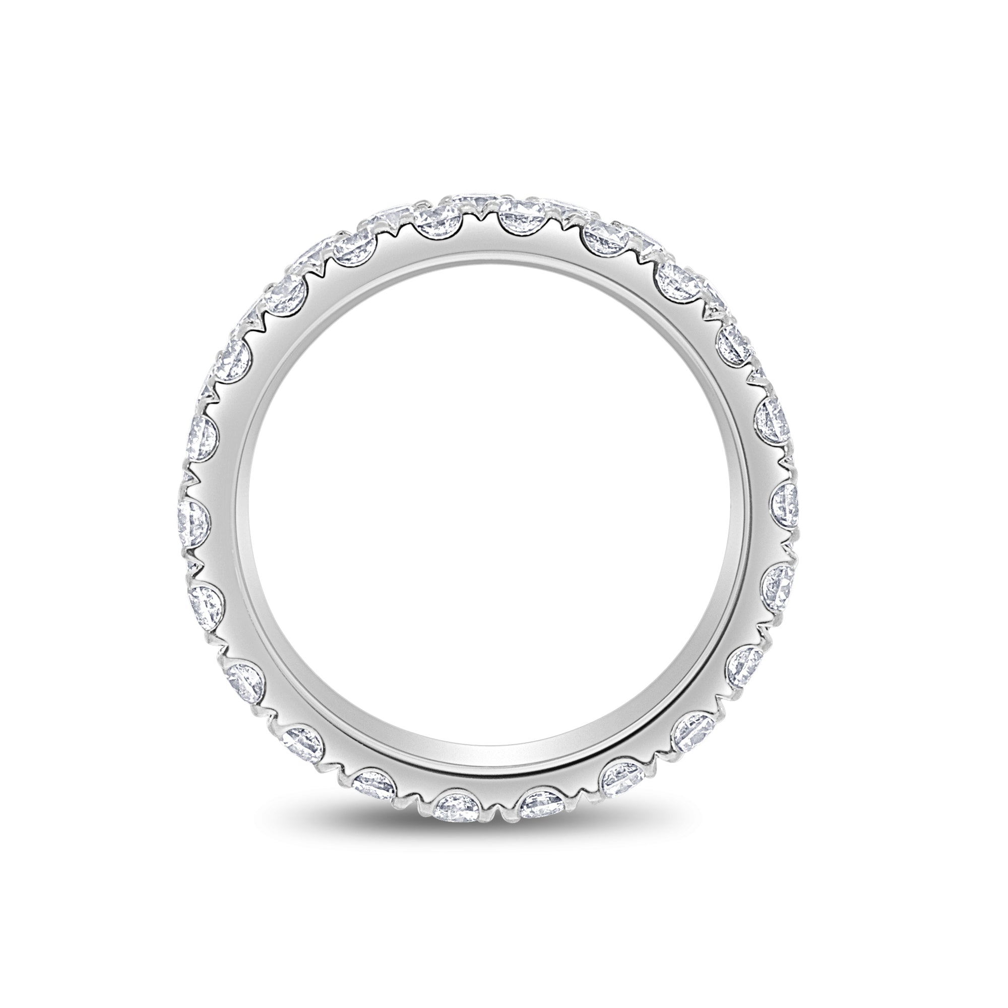 Baby Elle Eternity Ring (3-Row) (18K WHITE GOLD) - IF & Co. Custom Jewelers