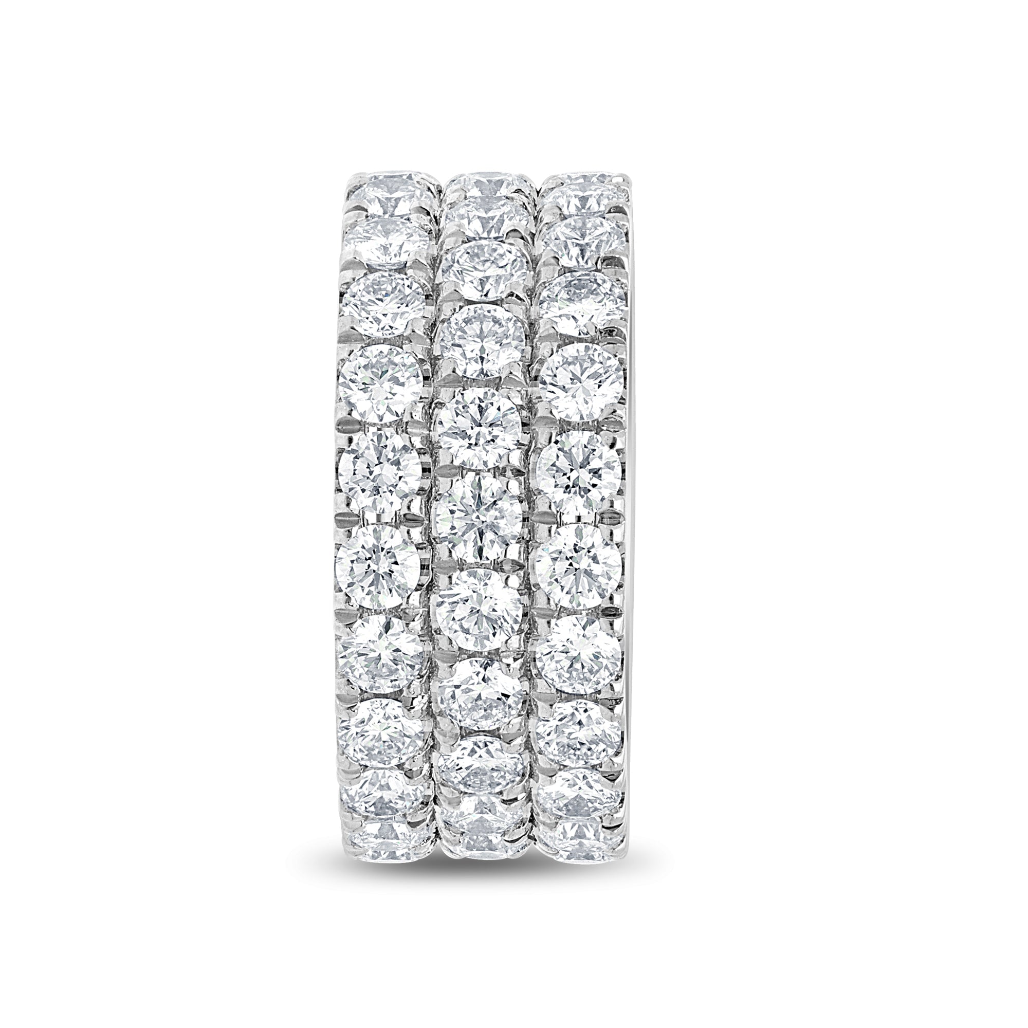Baby Elle Eternity Ring (3-Row) (18K WHITE GOLD) - IF & Co. Custom Jewelers