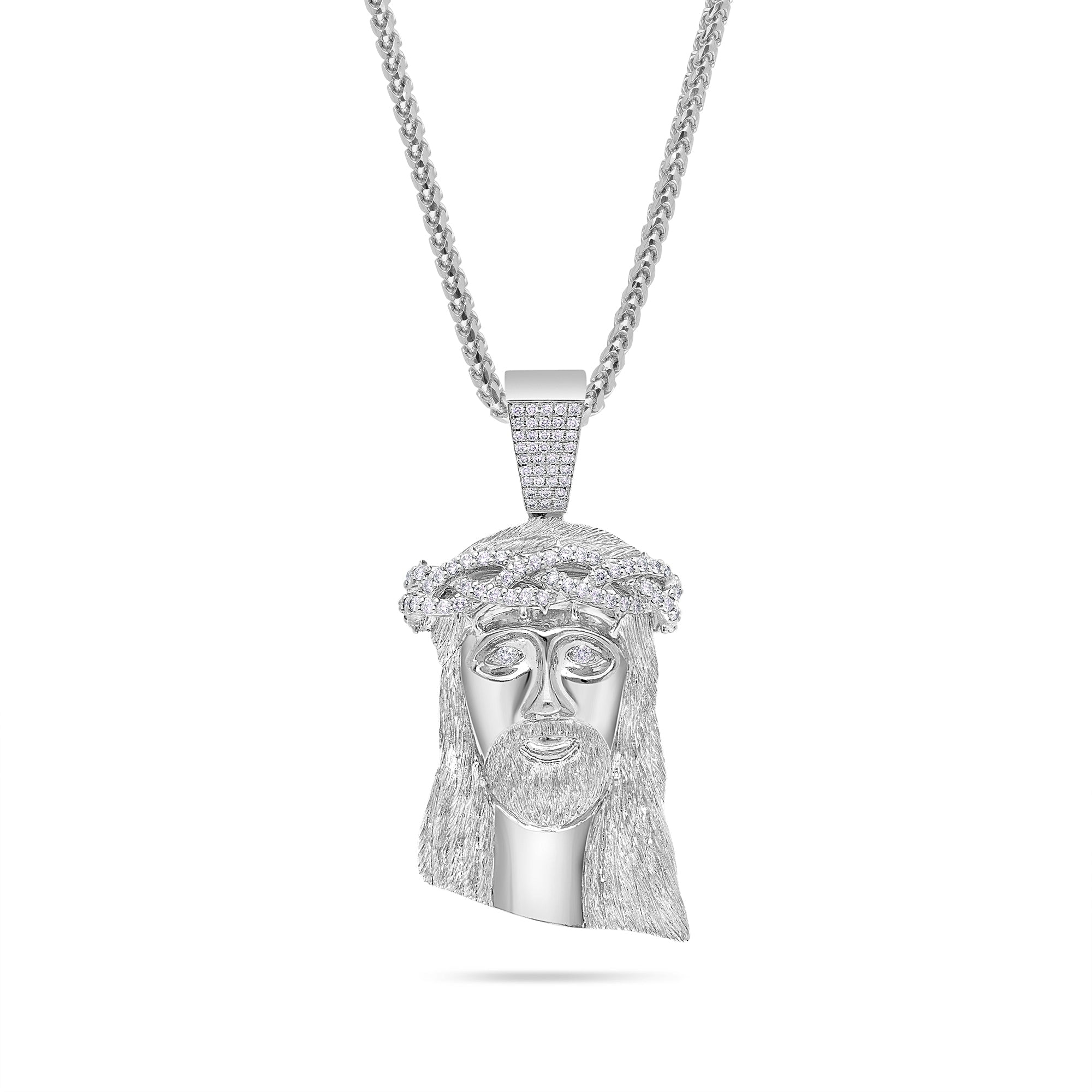 Baby Jesus Piece (Partially Iced) (14K WHITE GOLD) - IF & Co. Custom Jewelers