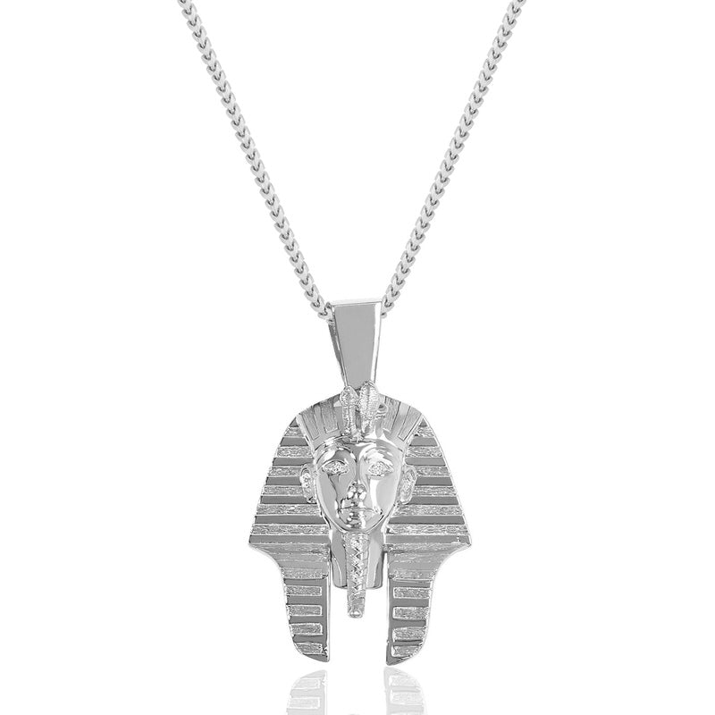 Baby Pharaoh Piece (Diamond Eyes) (14K WHITE GOLD) - IF & Co. Custom Jewelers