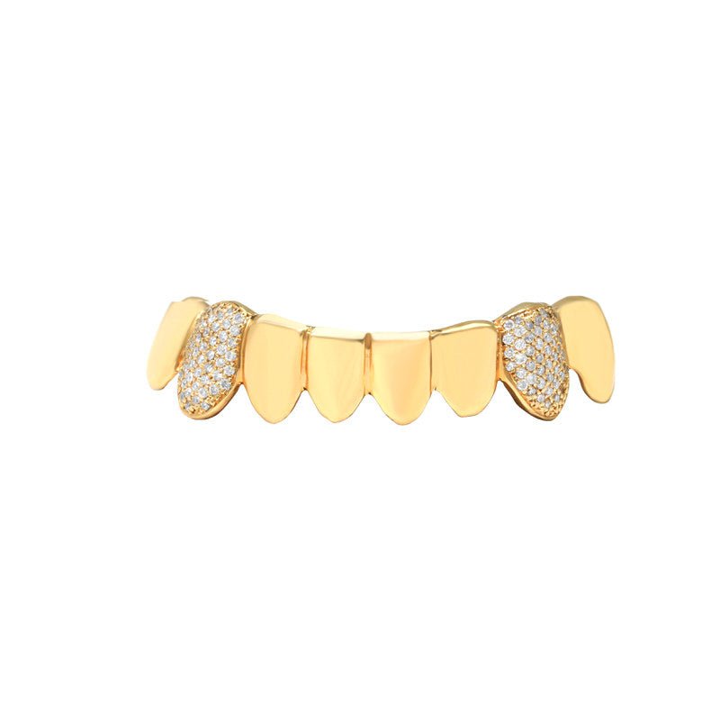 Gold Grill (Diamond Fangs Only) (14K YELLOW GOLD) - IF & Co. Custom Jewelers