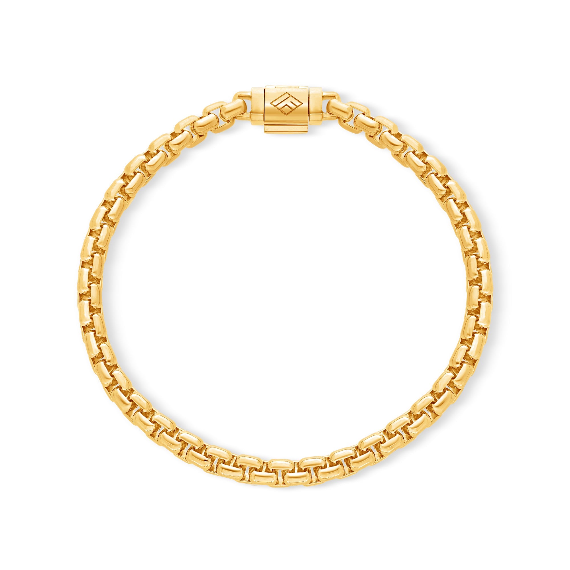 Gold Moon Link Bracelet (5mm) (14K YELLOW GOLD) - IF & Co. Custom Jewelers