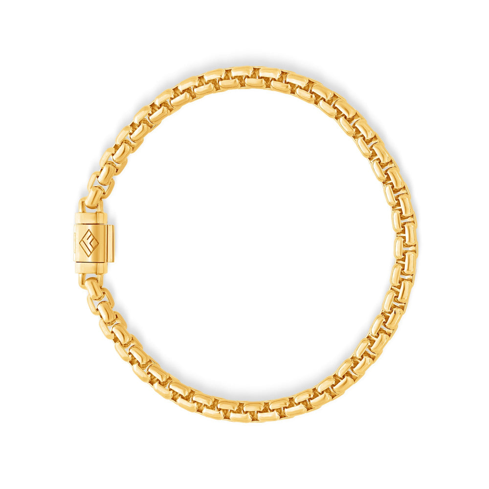 Gold Moon Link Bracelet (5mm) (14K YELLOW GOLD) - IF & Co. Custom Jewelers